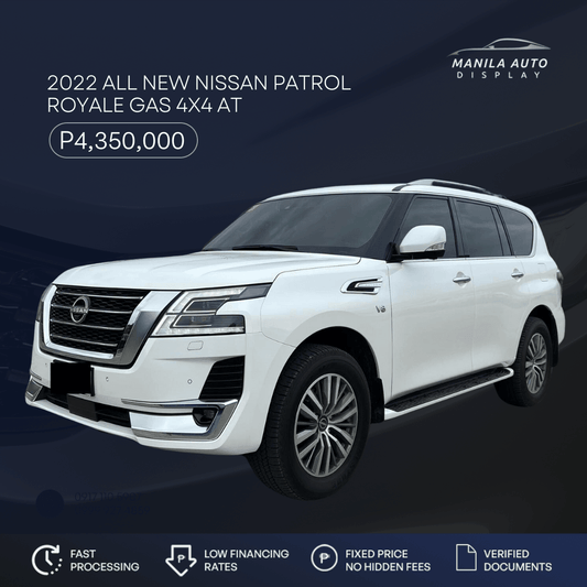 2022 ALL NEW NISSAN PATROL ROYALE GAS 4X4 AUTOMATIC TRANSMISSION | Secondhand Used Cars for Sale at Manila Auto Display.