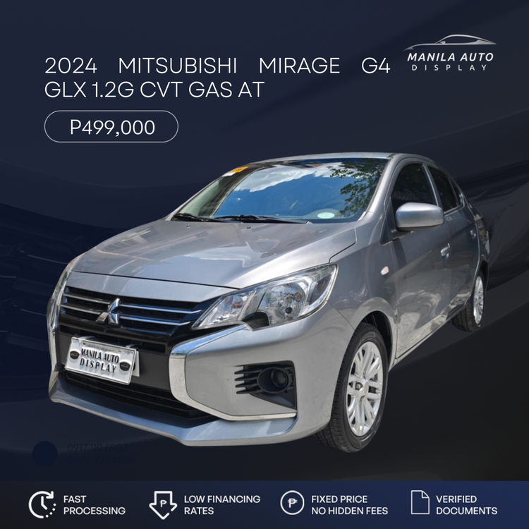 2024 MITSUBISHI MIRAGE G4 GLX 1.2G CVT GAS AUTOMATIC TRANSMISSION