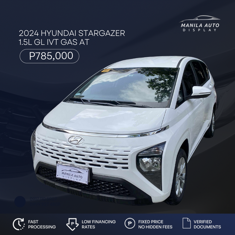 2024 HYUNDAI STARGAZER 1.5L GL IVT GAS AUTOMATIC TRANSMISSION