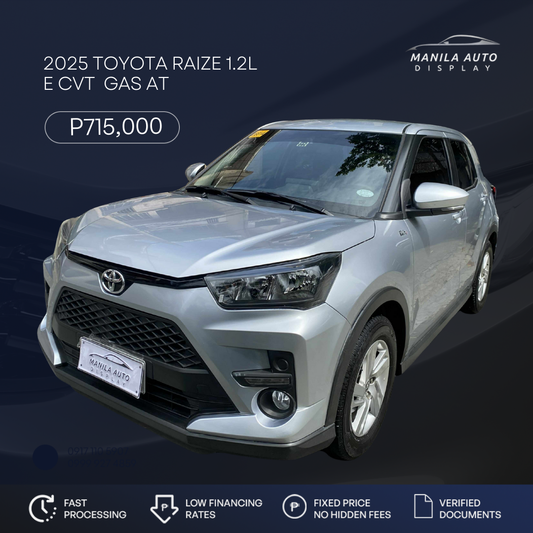 2025 TOYOTA RAIZE 1.2L E CVT GAS AUTOMATIC TRANSMISSION