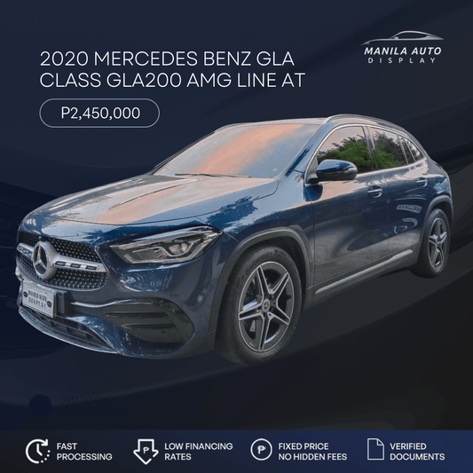 2020 MERCEDES BENZ GLA CLASS GLA200 AMG LINE AUTOMATIC TRANSMISSION | Secondhand Used Cars for Sale at Manila Auto Display.