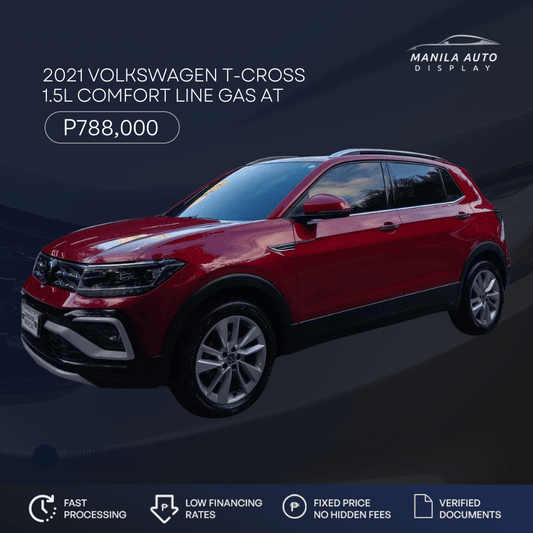 2021 VOLKSWAGEN T-CROSS 1.5L COMFORT LINE AUTOMATIC TRANSMISSION | Secondhand Used Cars for Sale at Manila Auto Display.