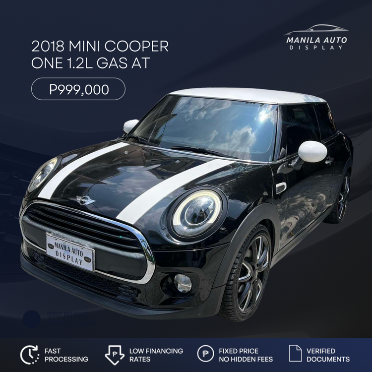 2018 MINI COOPER ONE 1.2L GAS AUTOMATIC TRANSMISSION