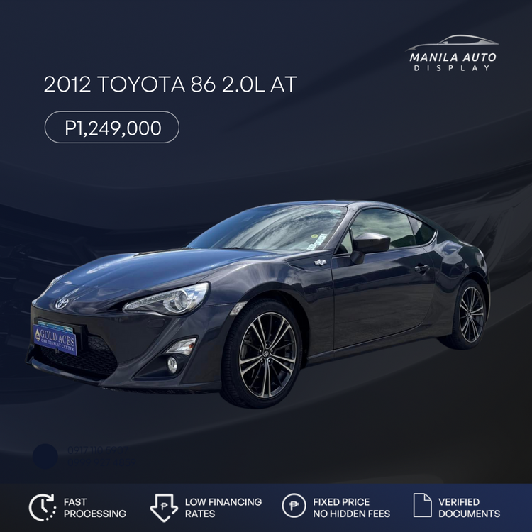 2012 TOYOTA 86 2.0L AUTOMATIC TRANSMISSION