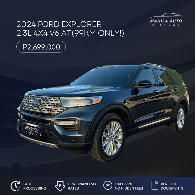 2024 FORD EXPLORER 2.3L LIMITED 4X4 V6 AUTOMATIC TRANSMISSION (99KM ONLY!)