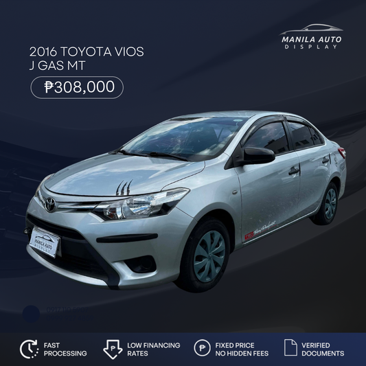 2016 TOYOTA VIOS J GAS MANUAL TRANSMISSION