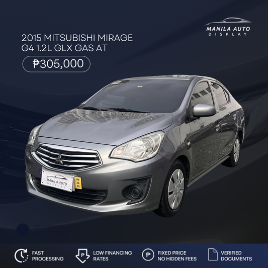 2015 MITSUBISHI MIRAGE G4 1.2L GLX GAS AUTOMATIC TRANSMISSION