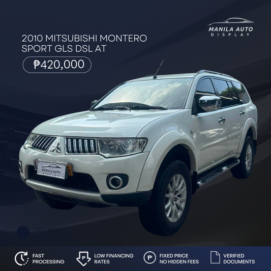 2010 MITSUBISHI MONTERO SPORT GLS DSL AUTOMATIC TRANSMISSION