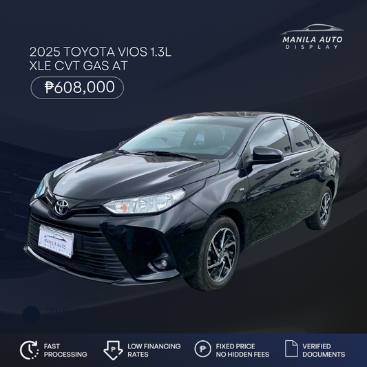 2025 TOYOTA VIOS 1.3L XLE CVT GAS AUTOMATIC TRANSMISSION