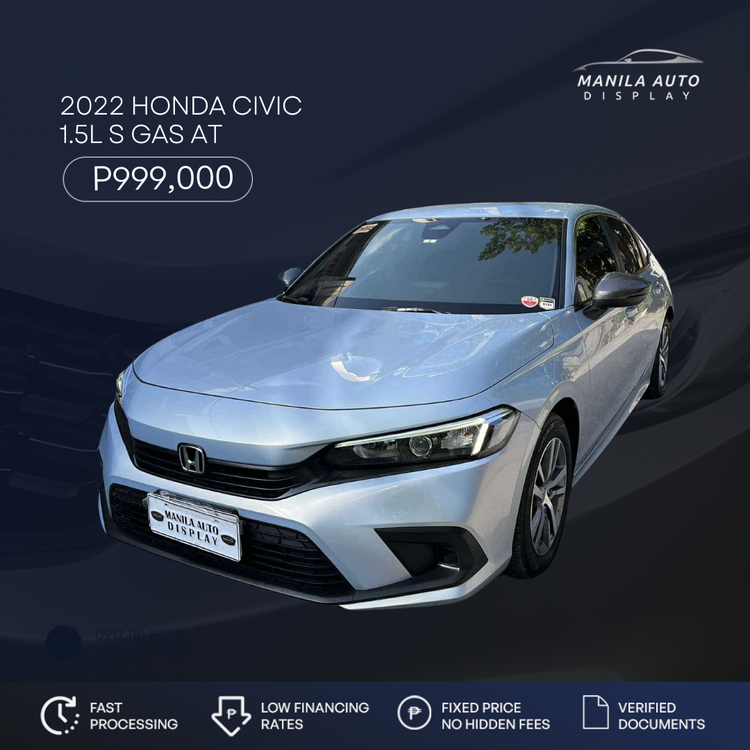 2022 HONDA CIVIC 1.5L S GAS AUTOMATIC