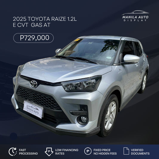 2025 TOYOTA RAIZE 1.2L E CVT GAS AUTOMATIC TRANSMISSION