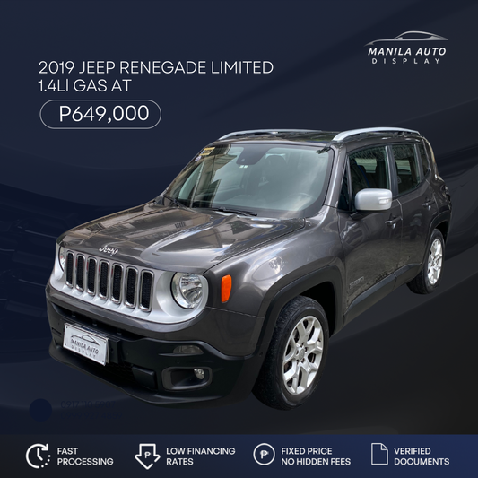 2019 JEEP RENEGADE	LIMITED 1.4L GAS AUTOMATIC TRANSMISSION