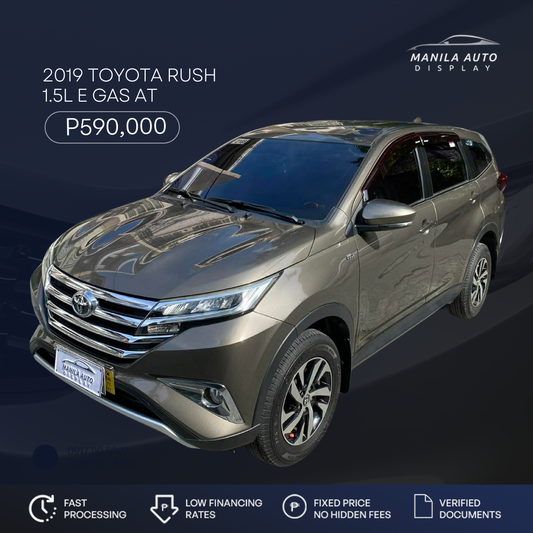 2019 TOYOTA RUSH 1.5L E GAS AUTOMATIC TRANSMISSION