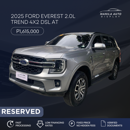 2025 FORD EVEREST 2.0L TREND 4X2 DSL AUTOMATIC TRANSMISSION