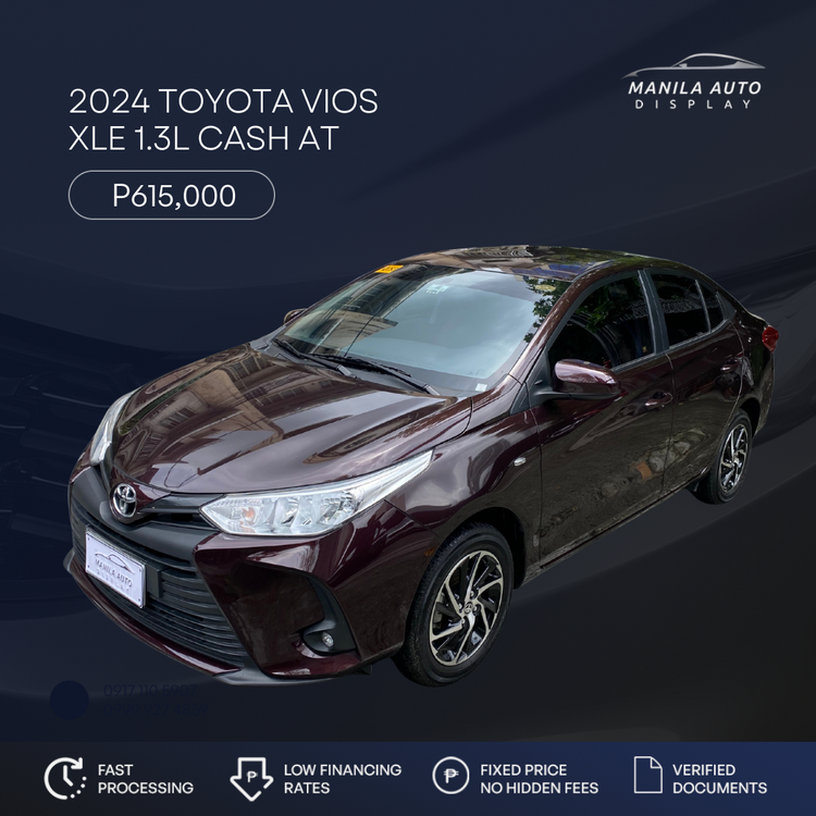 2024 TOYOTA VIOS XLE 1.3L GAS AUTOMATIC TRANSMISSION