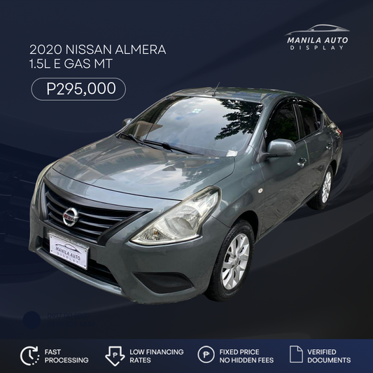 2020 NISSAN ALMERA 1.5L E GAS MANUAL TRANSMISISON