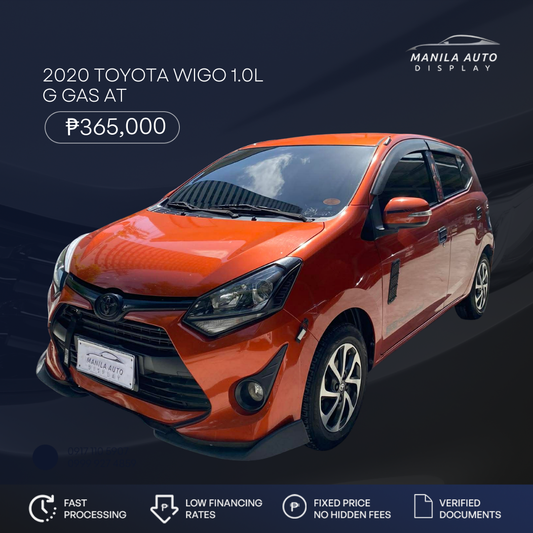 2020 TOYOTA WIGO 1.0L G GAS AUTOMATIC TRANSMISSION