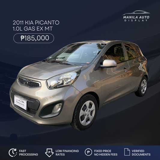 2011 KIA PICANTO 1.0L GAS EX MANUAL TRANSMISSION