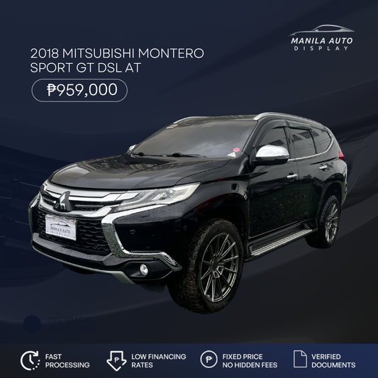 2018 MITSUBISHI MONTERO SPORT GT 4X4 DSL AUTOMATIC TRANSMISSION