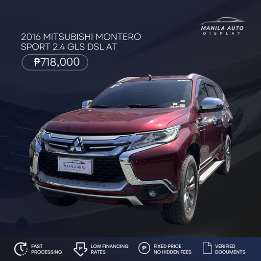 2016 MITSUBISHI MONTERO SPORT 2.4 GLS DSL AUTOMATIC TRANSMISSION