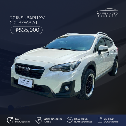 2018 SUBARU XV 2.0i S GAS AUTOMATIC TRANSMISSION