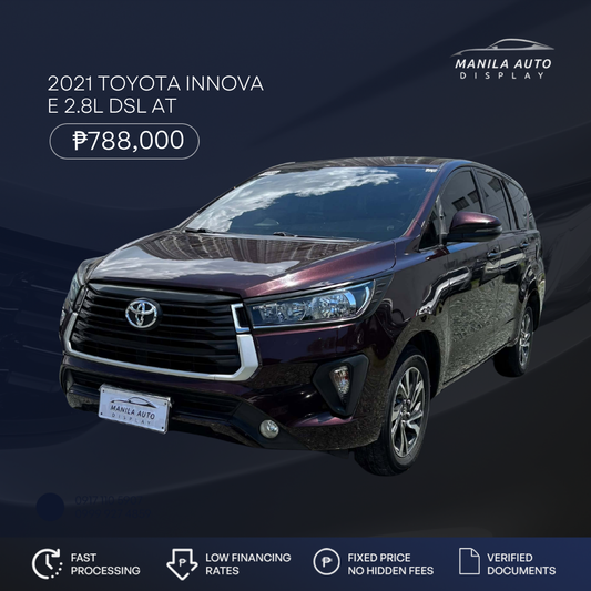2021 TOYOTA INNOVA E 2.8L DSL AUTOMATIC TRANSMISSION