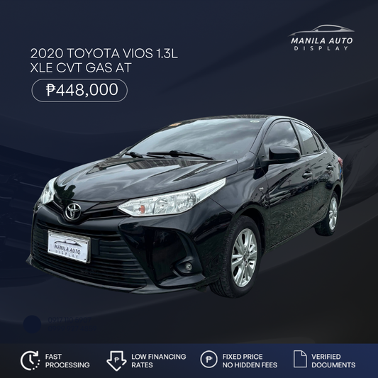 2020 TOYOTA VIOS 1.3L XLE CVT GAS AUTOMATIC TRANSMISSION