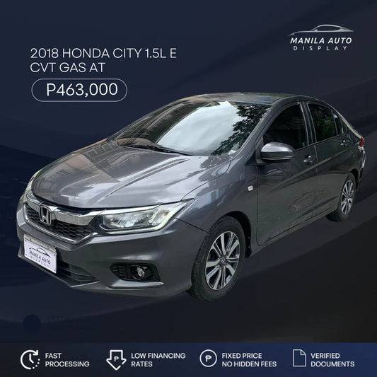 2018 HONDA CITY 1.5L E CVT GAS AUTOMATIC TRANSMISSION