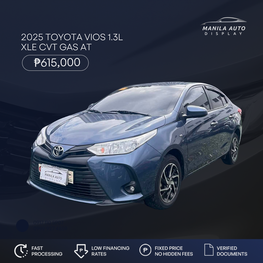 2025 TOYOTA VIOS 1.3L XLE CVT GAS AUTOMATIC TRANSMISSION