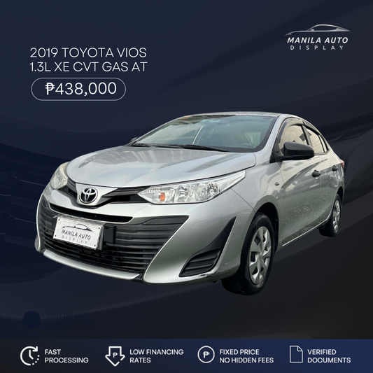 2019 TOYOTA VIOS 1.3L XE CVT GAS AUTOMATIC TRANSMISSION