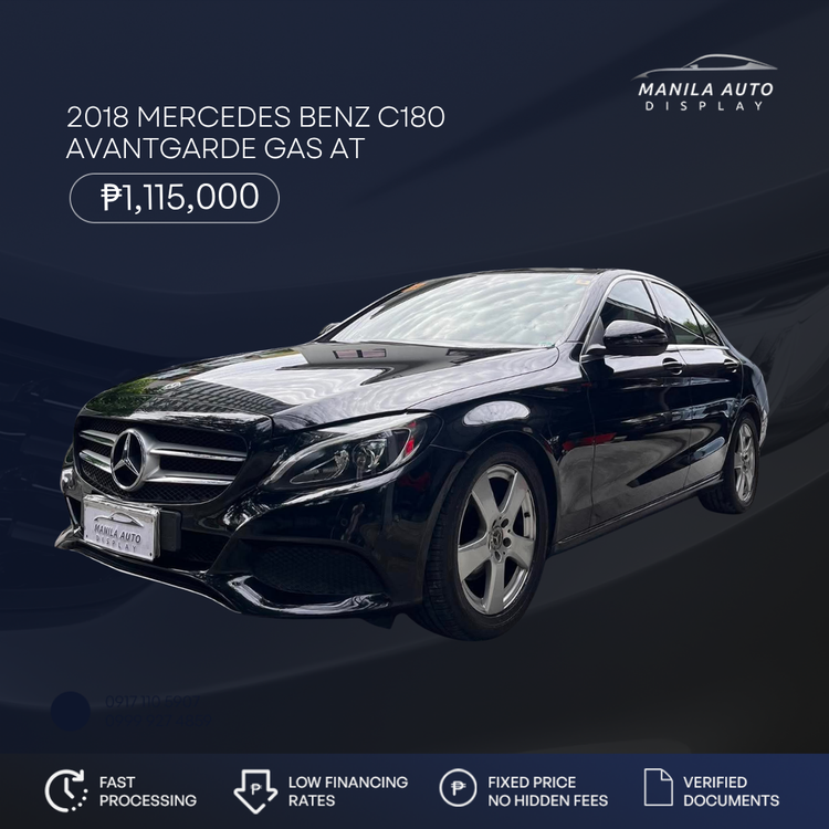2018 MERCEDES BENZ C-CLASS C180 AVANTGARDE GAS AUTOMATIC TRANSMISSION