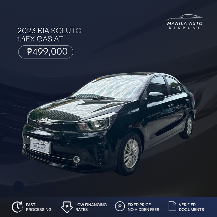 2023 KIA SOLUTO 1.4 EX GAS AUTOMATIC TRANSMISSION (2T KMS ONLY!)