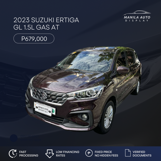 2023 SUZUKI ERTIGA 1.5L GL GAS AUTOMATIC TRANSMISSION