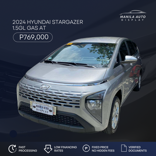 2024 HYUNDAI STARGAZER 1.5GL GAS AUTOMATIC TRANSMISSION