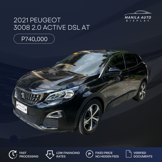 2021 PEUGEOT 3008 ACTIVE 2.0 DSL AUTOMATIC TRANSMISSION