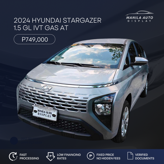 2024 HYUNDAI STARGAZER 1.5 GL IVT GAS AUTOMATIC TRANSMISSION