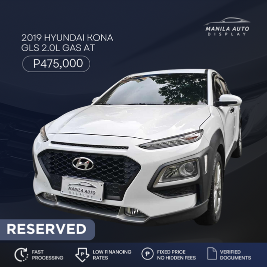 2019 HYUNDAI KONA GLS 2.0L GAS AUTOMATIC TRANSMISSION