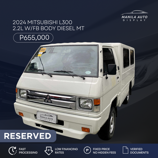 2024 MITSUBISHI L300 2.2L W/ FB BODY DIESEL MANUAL TRANSMISSION
