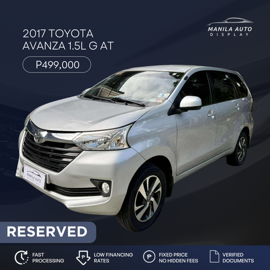 2017 TOYOTA AVANZA 1.5 G AUTOMATIC TRANSMISSION