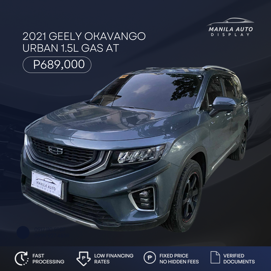 2021 GEELY OKAVANGO URBAN 1.5L GAS AUTOMATIC TRANSMISSION