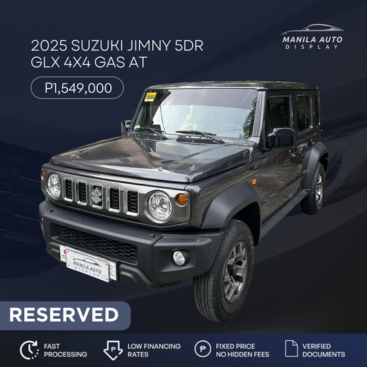 2025 SUZUKI JIMNY 5DR GLX 4X4 GAS AUTOMATIC TRANSMISSION