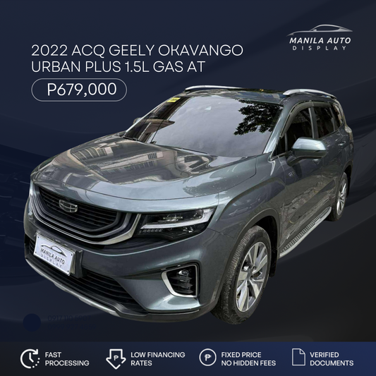 2022 ACQ GEELY OKAVANGO 1.5L URBAN PLUS GAS AUTOMATIC TRANSMISSION