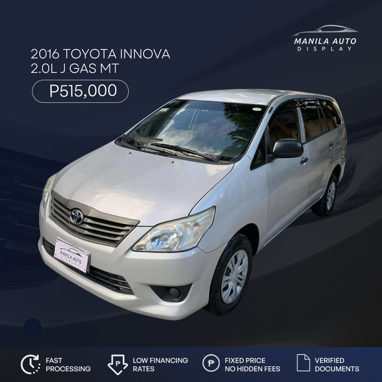 2016 TOYOTA INNOVA 2.0L J MANUAL TRANSMISSION