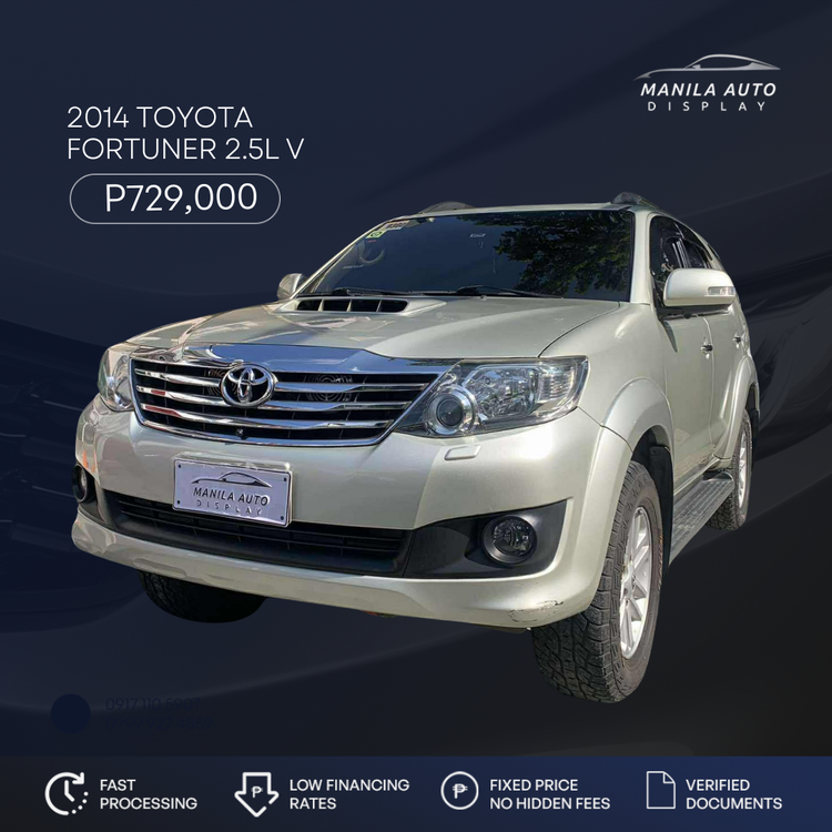 2014 TOYOTA FORTUNER 2.5L V 4X2 DIESEL AUTOMATIC TRANSMISSION