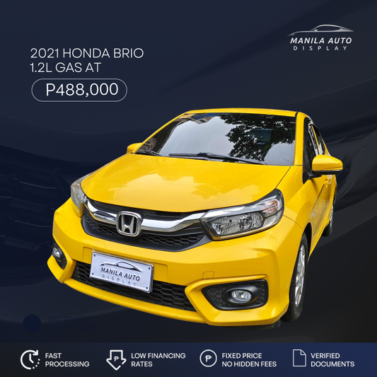 2021 HONDA BRIO 1.2L GAS AUTOMATIC TRANSMISSION
