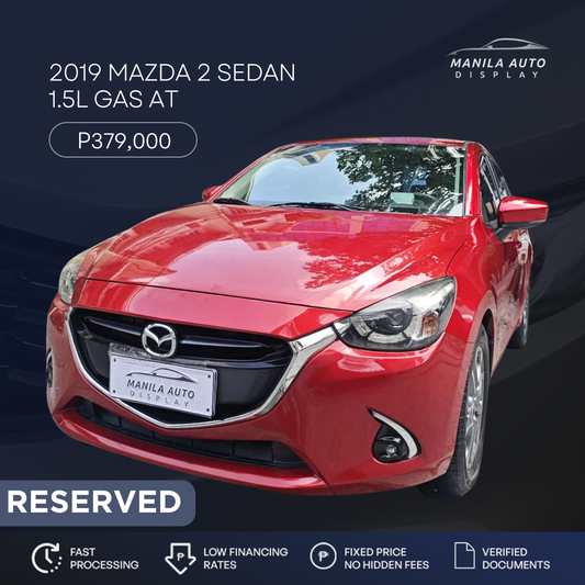 2019 MAZDA 2 SEDAN 1.5L GAS AUTOMATIC TRANSMISSION