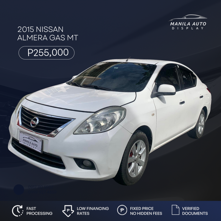 2015 NISSAN ALMERA BASE GAS MANUAL TRANSMISSION