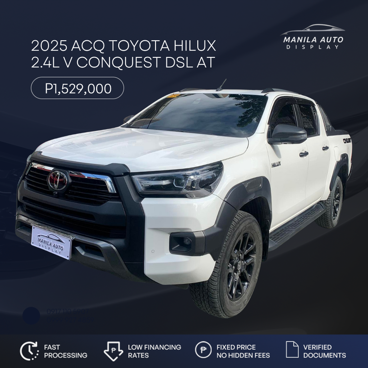 2025 ACQ TOYOTA HILUX 2.4L V CONQUEST 4X2 AUTOMATIC TRANSMISSION