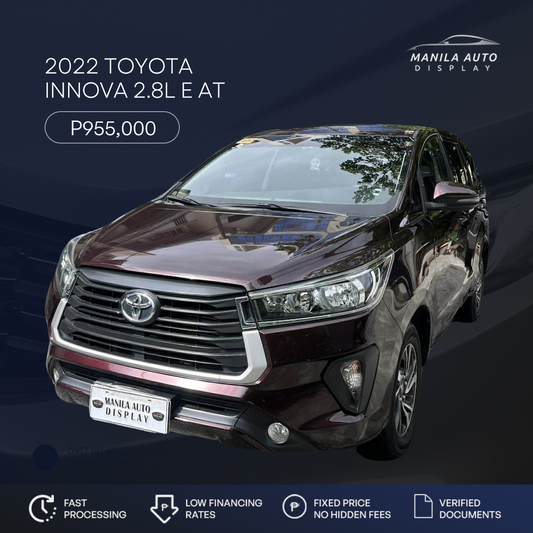 2022 TOYOTA INNOVA 2.8L E DIESEL AUTOMATIC TRANSMISSION TOYOTA