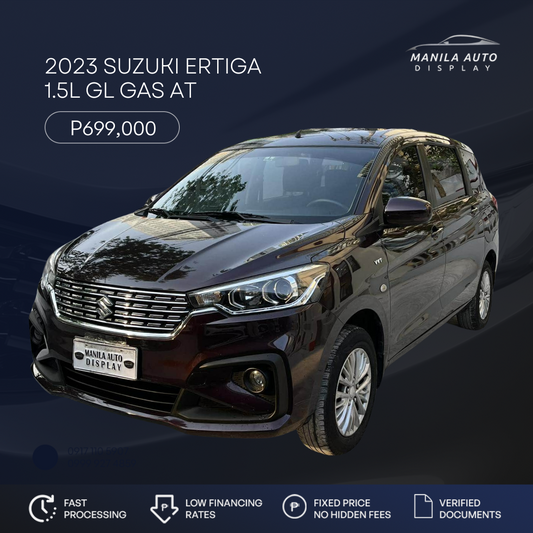 2023 SUZUKI ERTIGA 1.5L GL GAS AUTOMATIC TRANSMISSION SUZUKI